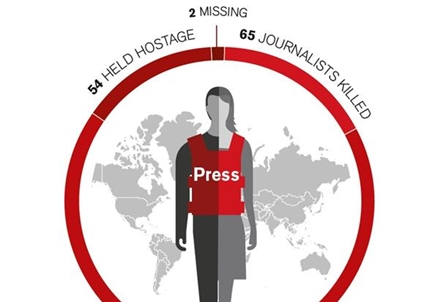 Reporters sans frontieres: 65 giornalisti uccisi nel 2017, Siria maglia nera